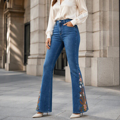 ✨Calças jeans flare de cintura alta para mulheres