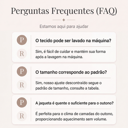 ✨👚Jaqueta feminina texturizada com zíper e gola de beisebol