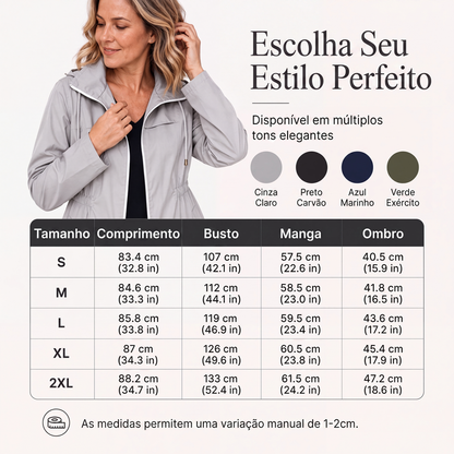 ✨👚Jaqueta feminina elegante resistente à água