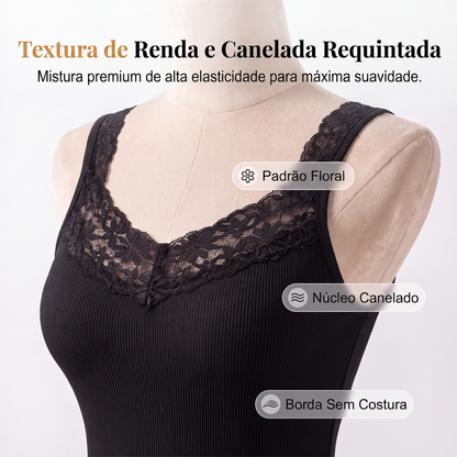 ✨👗Regata justa de renda para mulheres de tamanho grande