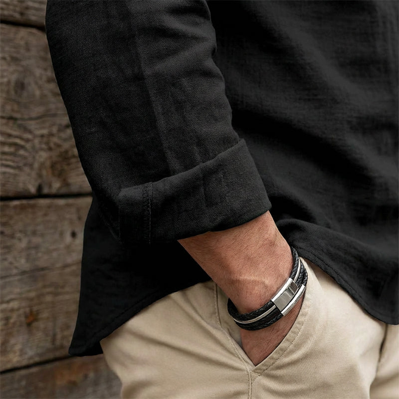 Camisa Masculina Casual de Cor Sólida