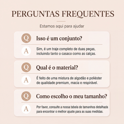 ✨👗Conjunto de cardigã com zíper e calças de perna larga para mulheres