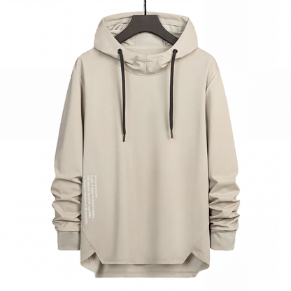 Moletom com capuz casual e solto para homem