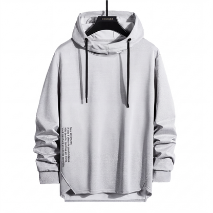 Moletom com capuz casual e solto para homem