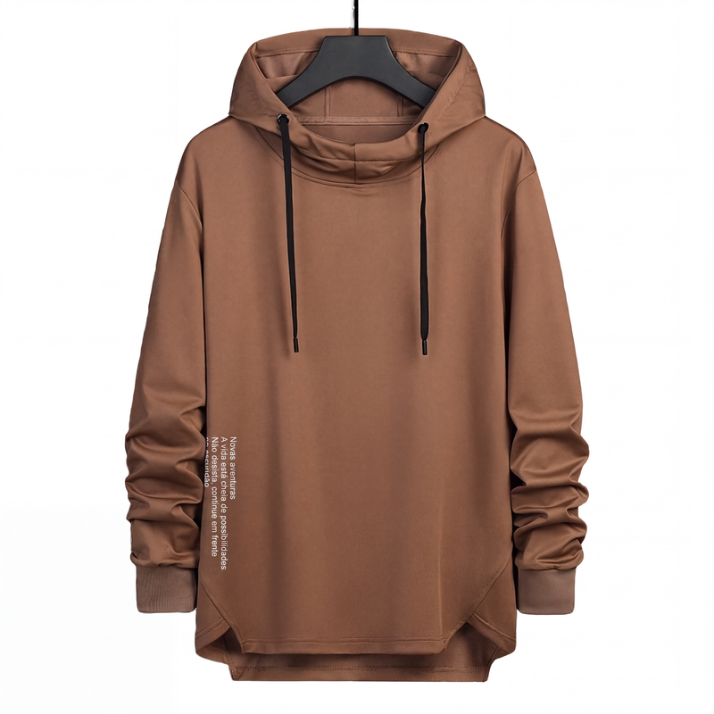 Moletom com capuz casual e solto para homem