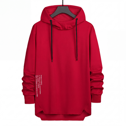 Moletom com capuz casual e solto para homem