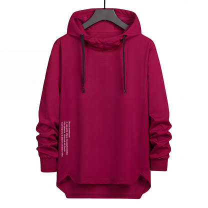 Moletom com capuz casual e solto para homem