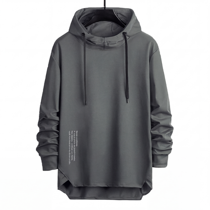 Moletom com capuz casual e solto para homem