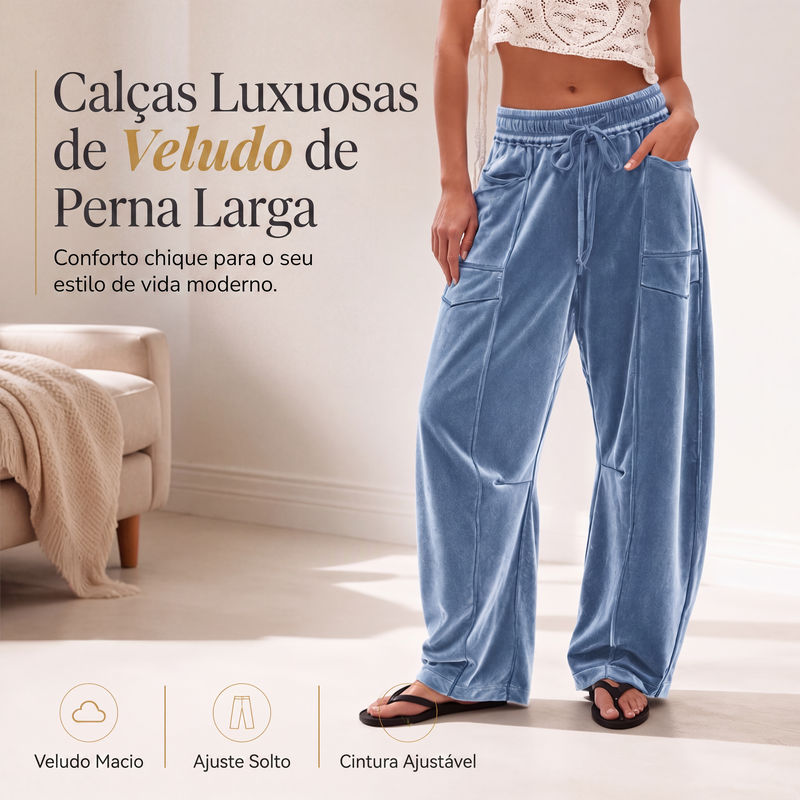 ✨Calças casuais femininas de corte relaxado com cordão