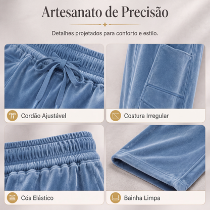 ✨Calças casuais femininas de corte relaxado com cordão