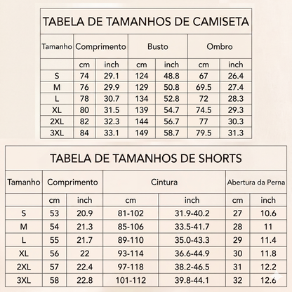 Conjunto de camiseta e shorts com estampa camuflada masculino