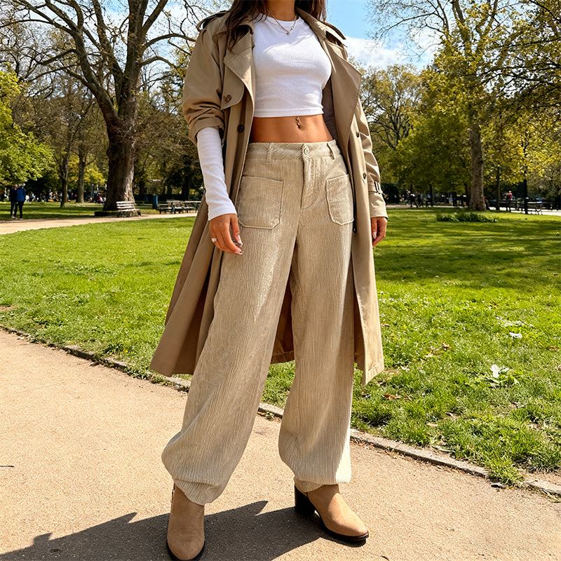 Women's Casual Loose-Fit High-Waisted Pants
