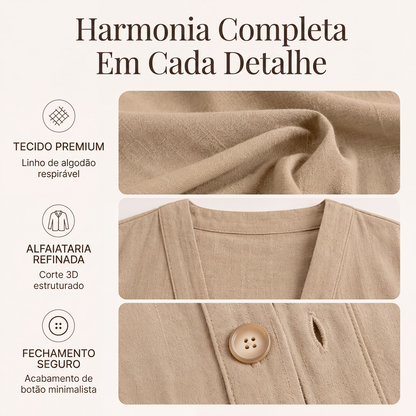Cardigã casual feminino com decote em V e tecido respirável