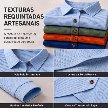 ✨👚Blusa de tricô feminina com bainha irregular e botões