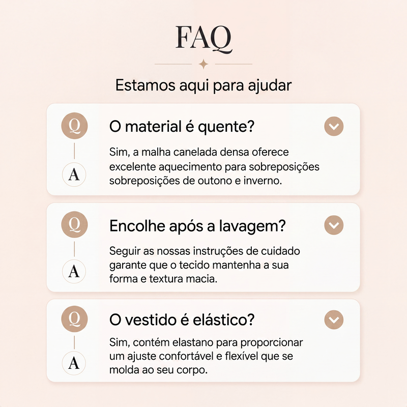 ✨👗Vestido A de malha de manga comprida para mulher