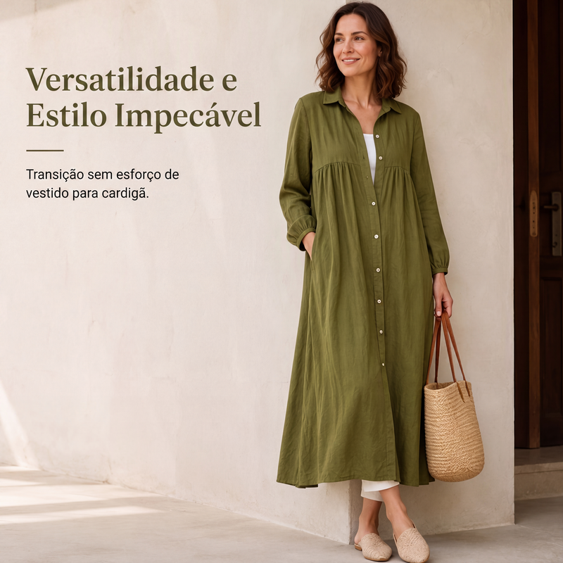 ✨👗Vestido longo de conforto sem esforço