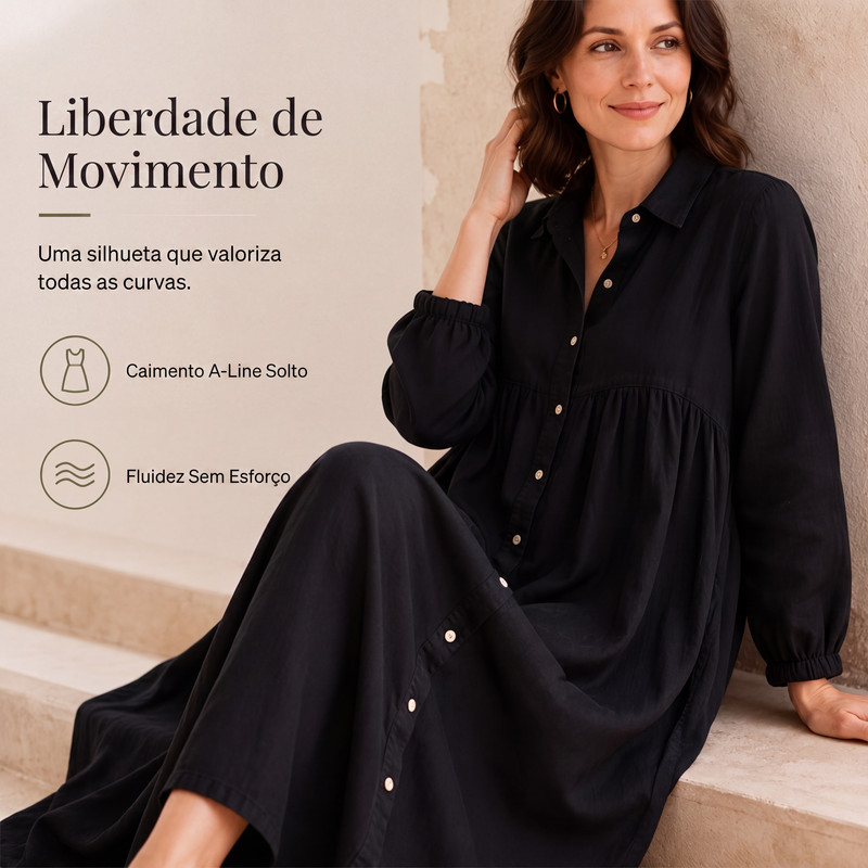 ✨👗Vestido longo de conforto sem esforço