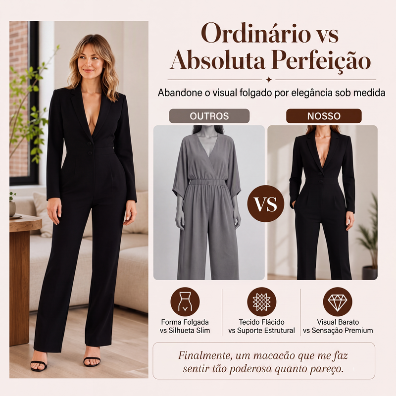✨👗Macacão Blazer Elegante Feminino