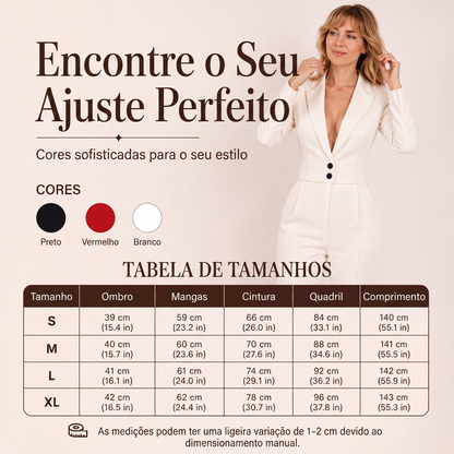 ✨👗Macacão Blazer Elegante Feminino