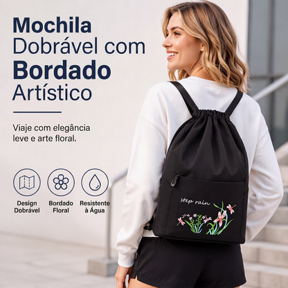 ✨Mochila de cordão vintage dobrável para mulheres