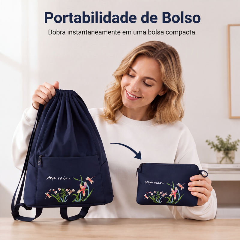 ✨Mochila de cordão vintage dobrável para mulheres