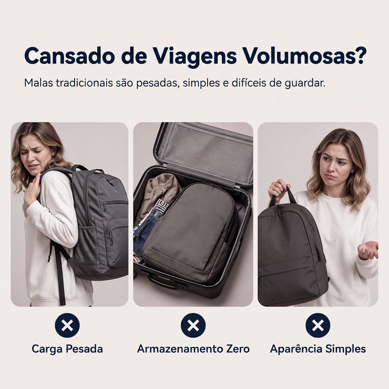 ✨Mochila de cordão vintage dobrável para mulheres