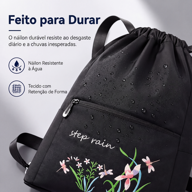 ✨Mochila de cordão vintage dobrável para mulheres