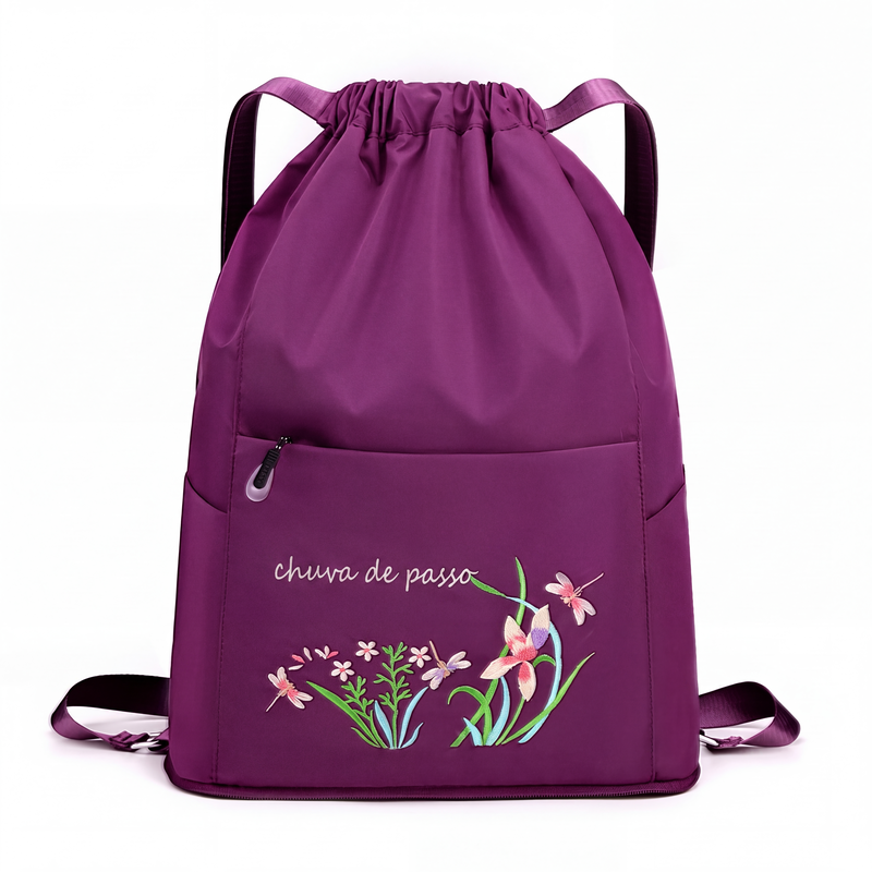 ✨Mochila de cordão vintage dobrável para mulheres