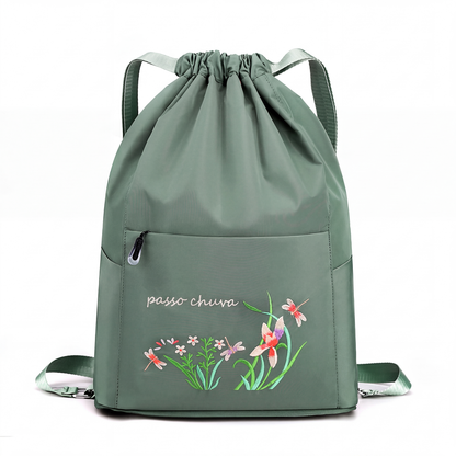 ✨Mochila de cordão vintage dobrável para mulheres