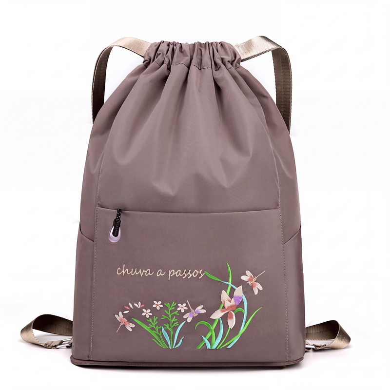 ✨Mochila de cordão vintage dobrável para mulheres