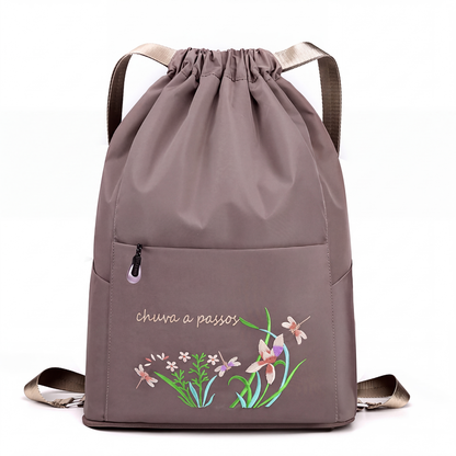 ✨Mochila de cordão vintage dobrável para mulheres