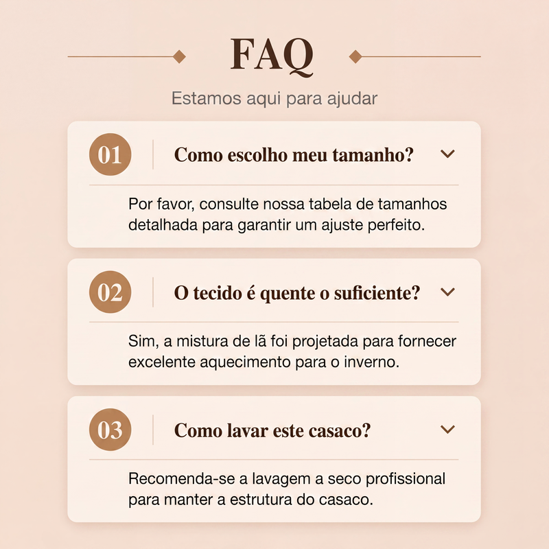 ✨Casaco de lã mista trespassado para mulher