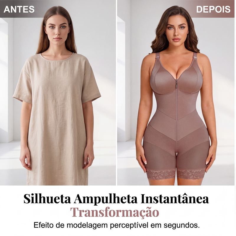 ✨Shapewear modelador com controle de barriga e aumento de glúteos