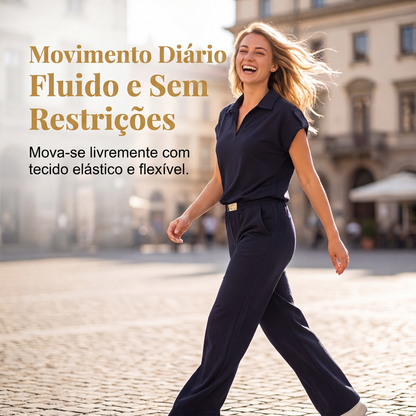 ✨👗Conjunto de 2 peças: blusa casual e calça feminina