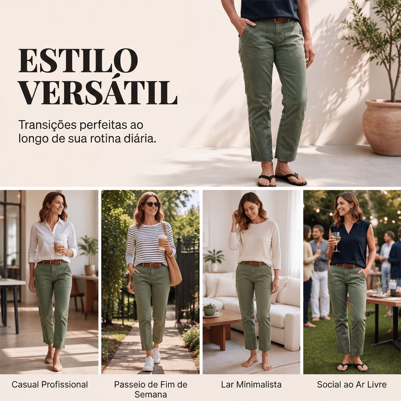✨Calças cargo casuais retas para mulheres