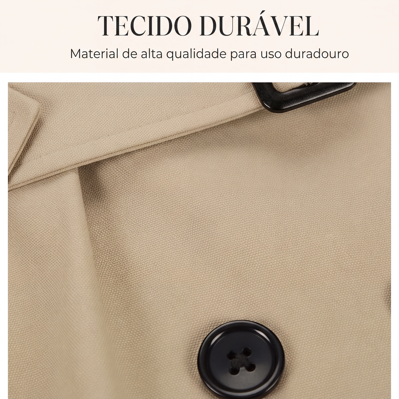 ✨👚Casaco Trench Casual de Botões Duplos para Mulher