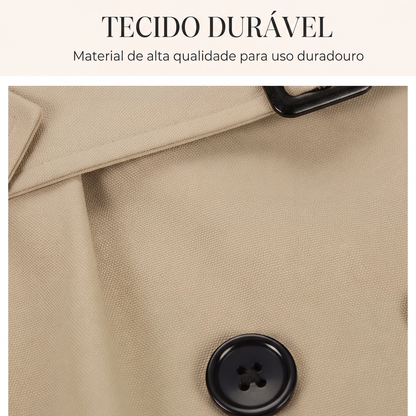 ✨👚Casaco Trench Casual de Botões Duplos para Mulher