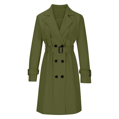 ✨👚Casaco Trench Casual de Botões Duplos para Mulher