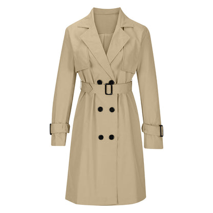 ✨👚Casaco Trench Casual de Botões Duplos para Mulher