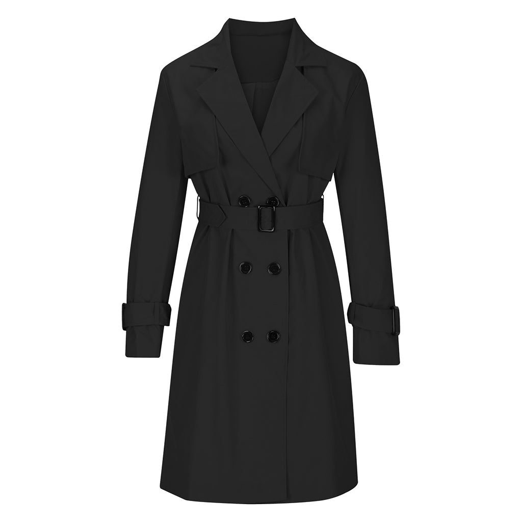 ✨👚Casaco Trench Casual de Botões Duplos para Mulher