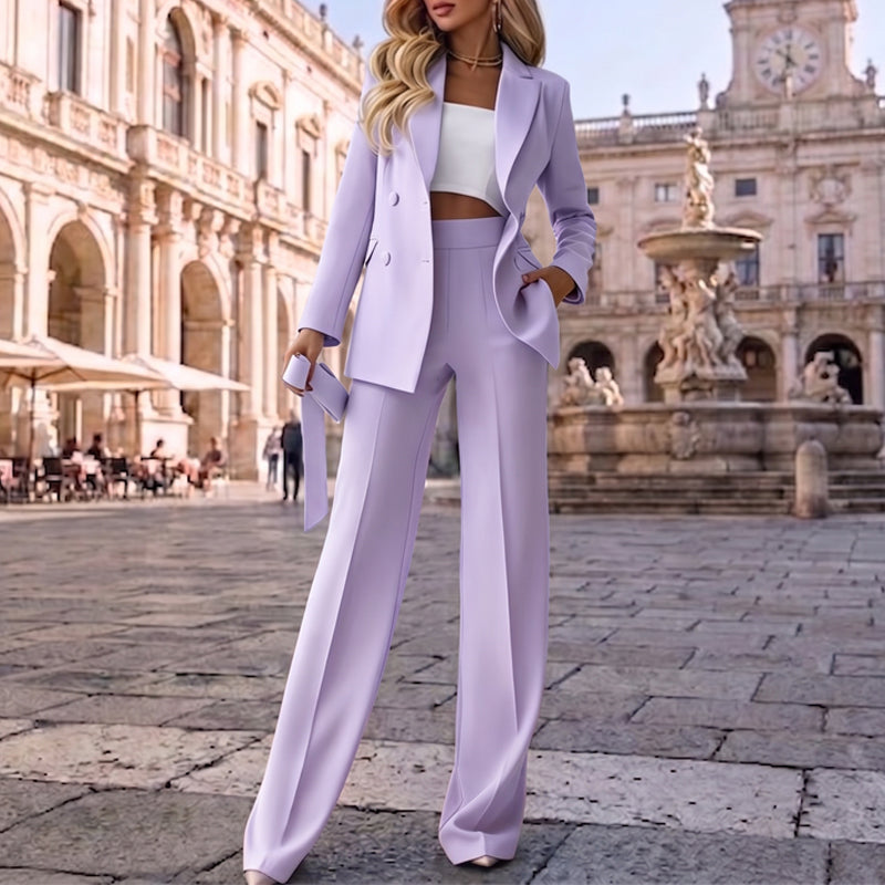 ✨👗Conjunto de 2 peças feminino: blazer elegante e calça