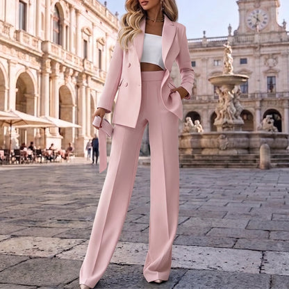 ✨👗Conjunto de 2 peças feminino: blazer elegante e calça
