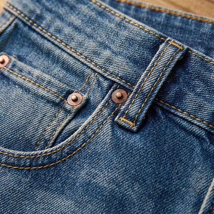 ✨Calças jeans femininas vintage de cintura alta e perna larga