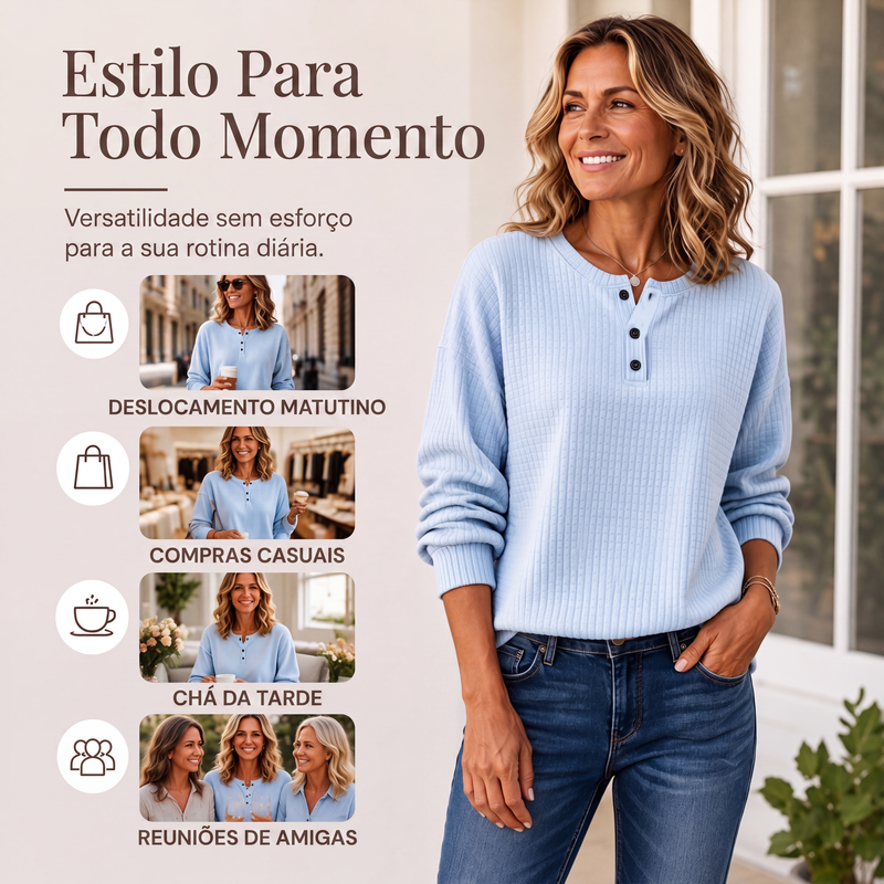 ✨👚Moletom masculino casual de trama waffle