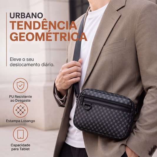 ✨Bolsa transversal quadrada de couro PU para homens