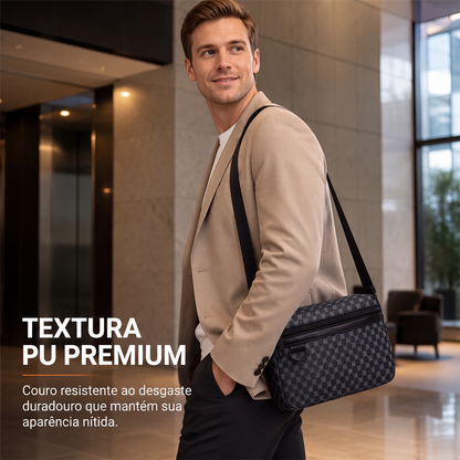 ✨Bolsa transversal quadrada de couro PU para homens