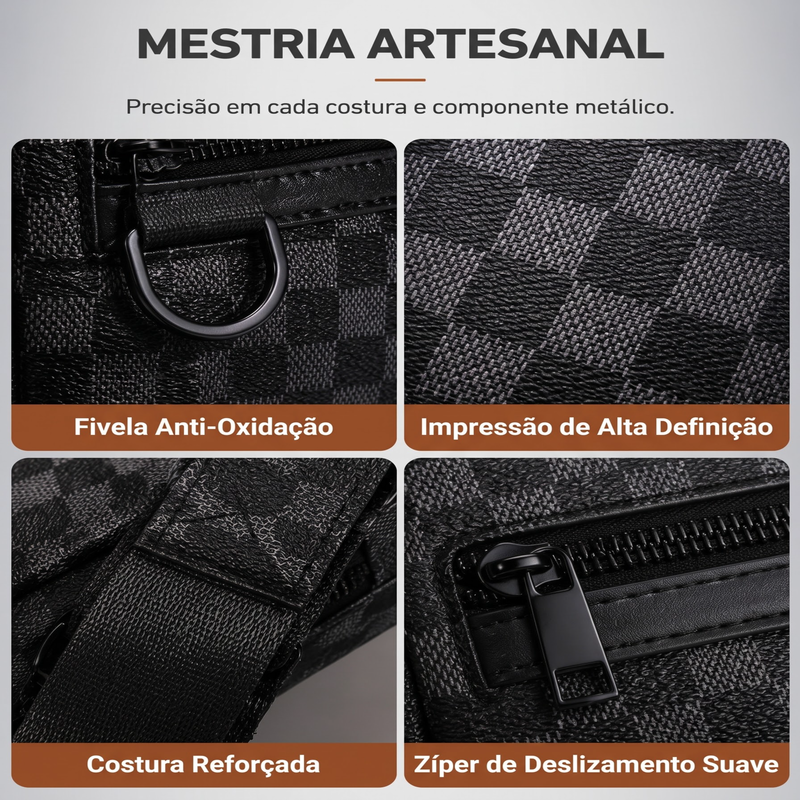 ✨Bolsa transversal quadrada de couro PU para homens