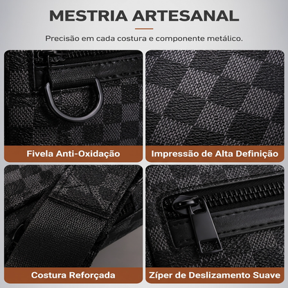 ✨Bolsa transversal quadrada de couro PU para homens