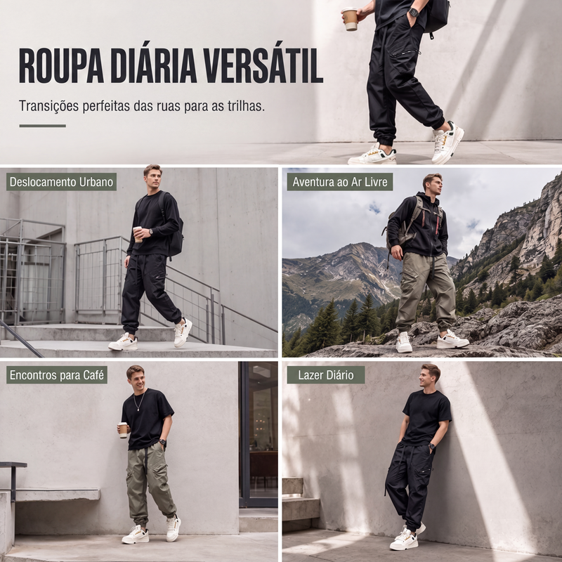 ✨Calças cargo masculinas casuais com vários bolsos