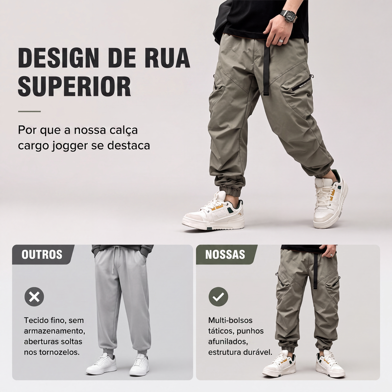 ✨Calças cargo masculinas casuais com vários bolsos
